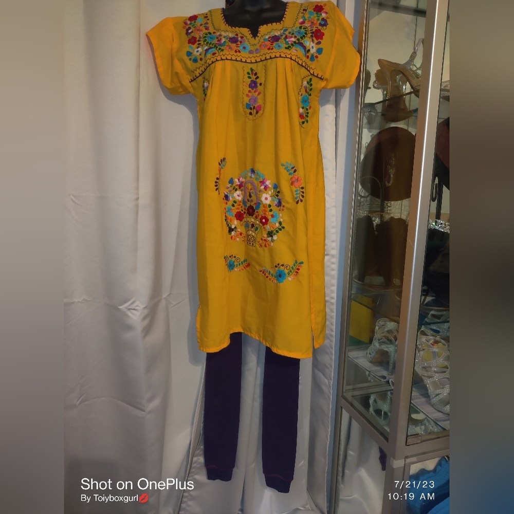 Mexican made beauty dress and lined pants